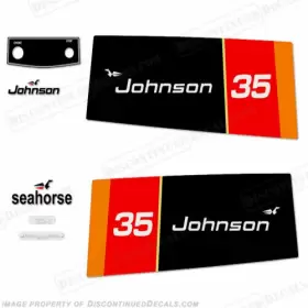 J-35-76 Discontinued Decals Fits Johnson 1976 35hp