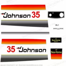J-35-78-e Discontinued Decals Fits Johnson 1978 35hp Electric