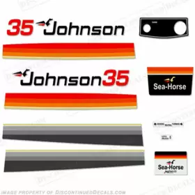 J-35-79-e Discontinued Decals Fits Johnson 1979 35hp Electric