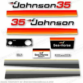J-35-79 Discontinued Decals Fits Johnson 1979 35hp