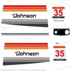 J-35-80-e Discontinued Decals Fits Johnson 1980 35hp Electric