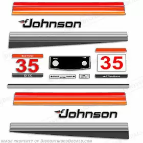 J-35-80 Discontinued Decals Fits Johnson 1980 35hp