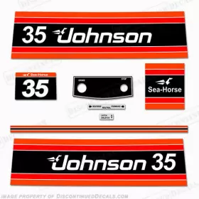 J-35-81 Discontinued Decals Fits Johnson 1981 35hp