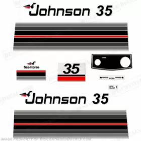J-35-82-e Discontinued Decals Fits Johnson 1982 35hp Electric