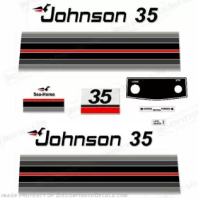 J-35-82 Discontinued Decals Fits Johnson 1982 35hp
