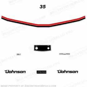 J-35-83 Discontinued Decals Fits Johnson 1983 35hp