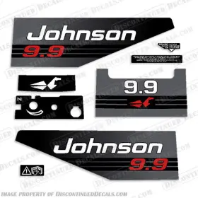 J-9.9-92 Discontinued Decals Fits Johnson 9.9hp - 1992