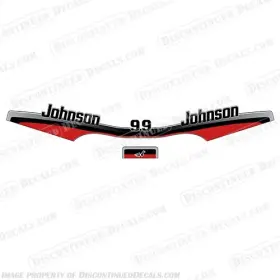 J-9.9-98 Discontinued Decals Fits Johnson 9.9 Hp Outboard Engine - Motor Decal Kit For 1997 And 1998 Motors