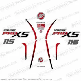 M-115-proxs-n-ms Discontinued Decals Fits Mercury 115 Proxs New 2018 And Up - Metallic Slate