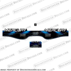 M-135-94-99-b Discontinued Decals Fits Mercury 135hp Blue Decal Kit 1994 - 1999