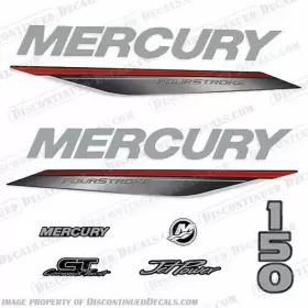 M-150-fs-jp-v Discontinued Decals Fits Mercury 150 Fourstroke Jet Power Ct Command New 2018 - 2023 Vertical