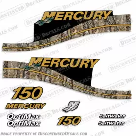 M-150-opti-camo Discontinued Decals Fits Mercury Custom 150 Decal Kit - Real Camo Style