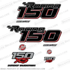 M-150-xs-2018 Discontinued Decals Fits Mercury Racing Optimax 150 Xs Dfi Decal Set