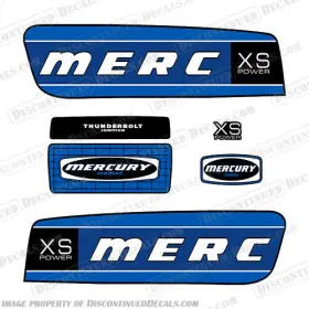 M-2.5-retro-xs-b Discontinued Decals Fits Mercury 2.5 Alien Cowl Retro Xs Power Outboard Motor Engine - Blue