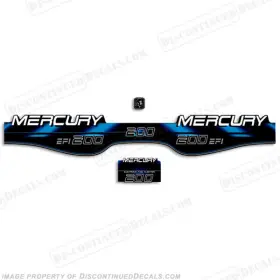 M-200-efi-99-b Discontinued Decals Fits Mercury 200hp Efi - 1994 1999 Blue