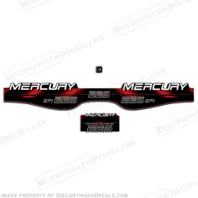 M-225-99-r Discontinued Decals Fits Mercury 225hp Efi - 1994 1999 Red