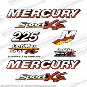 M-225-opt-sxs Discontinued Decals Fits Mercury 225 Sport Xs Optimax Decal Kit