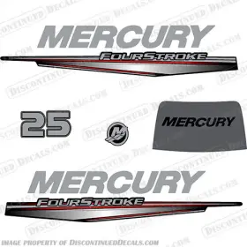 M-25-11 Discontinued Decals Fits Mercury 25hp Outboard Engine Decal Kit - 2011