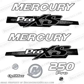 M-250-pxs-wb Discontinued Decals Fits Mercury 250hp Proxs 2013 Style - White/black