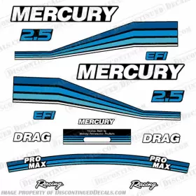 Discontinued Decals M-260-2.5l-pro-pt-b Fits Mercury 260 2.5l Pro Max Efi Racing Partial - Custom Blue