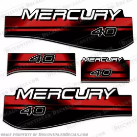 M-40-94-99 Discontinued Decals Fits Mercury 40hp Decal Kit 1994-1999
