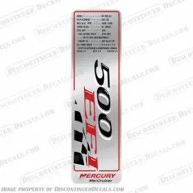 M-500-efi-baja Discontinued Decals Fits Mercury Efi Baja 500 Inboard Engine Decal