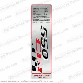 M-550-efi-baja Discontinued Decals Fits Mercury Efi Baja 550 Inboard Engine Decal
