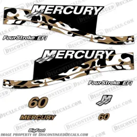 M-60-4s-efi-99-04-tc Discontinued Decals Fits Mercury 60hp Fourstroke Efi Tan Camouflage 1999 - 2004