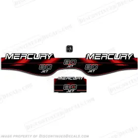 M-80-j-99 Discontinued Decals Fits Mercury 80hp Jet Decal Kit - 1994 1999