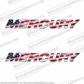 M-flg-2 Discontinued Decals Fits Mercury Decal Kit - Custom Flag 2.5 Inch Tall X 22.5 Long