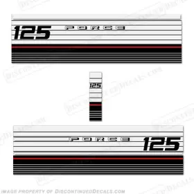 M-for-125-83 Discontinued Decals Fits Mercury Marine Force 125hp Decal Kit - 1983-1986