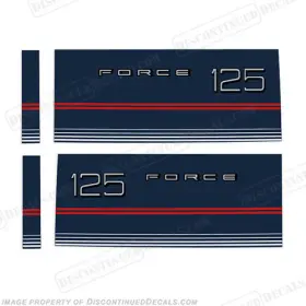 M-for-125-86 Discontinued Decals Fits Mercury Marine Force 125hp Outboard Motor - 1986