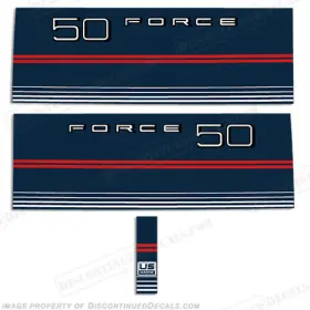 M-for-50-86 Discontinued Decals Fits Mercury Marine Force 50hp Outboard Motor - 1986