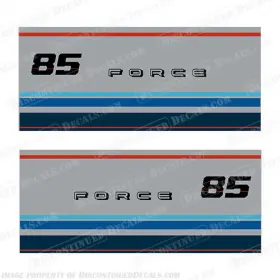M-for-84 Discontinued Decals Fits Mercury Marine Force 85hp Outboard Motor Decal Kit - 1984