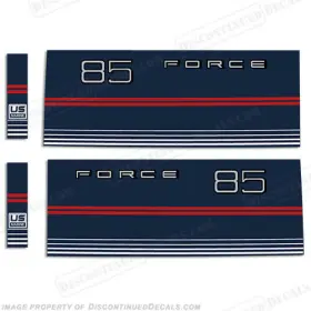 M-for-85-86 Discontinued Decals Fits Mercury Marine Force 85hp Outboard Motor - 1985 1986