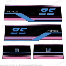 M-for-85-89 Discontinued Decals Fits Mercury Marine Force 85hp Outboard Motor - 1989