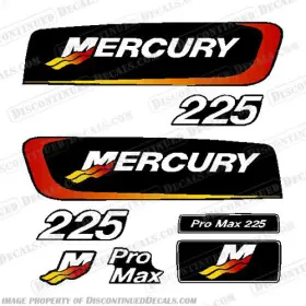 M-pmax-225hp Discontinued Decals Fits Mercury 225hp Pro Max Decal Kit