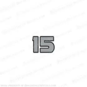 M-sng-15 Discontinued Decals Fits Mercury 15hp Single Decal 2015 2016 2017 2018 2019 2020 2021 2022 2023 2024
