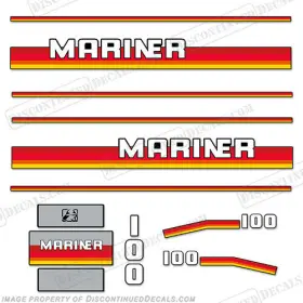 Ma-100-90s Discontinued Decals Fits Mariner 100hp Decal Kit - 1990s