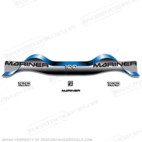 Ma-100-b-00 Discontinued Decals Fits Mariner 100hp Decal Kit - Blue