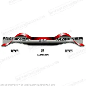Ma-100-r-00 Discontinued Decals Fits Mariner 100hp Decal Kit - Red