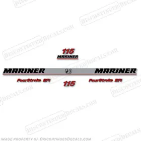Ma-115-4s-2000 Discontinued Decals Fits Mariner 115 Hp Decal Kit - Fourstroke Efi 2000 2001