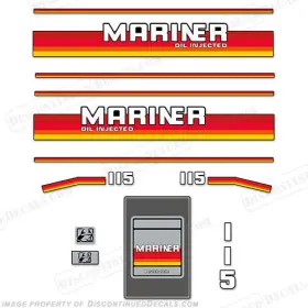 Ma-115-80-89 Discontinued Decals Fits Mariner 115hp Outboard Motor Decal Kit - 1980 1989