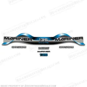 Ma-135-2.0-b Discontinued Decals Fits Mariner 135hp 2.0 Outboard Motor Decal Kit - Blue