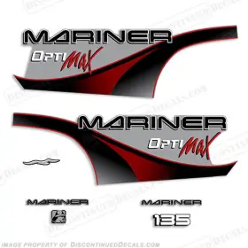 Ma-135-opt-00-r Discontinued Decals Fits Mariner 135hp Optimax Decal Kit - 2000 Red