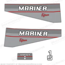 Ma-15-97 Discontinued Decals Fits Mariner 15hp Outboard Motor Decal Kit - 1997