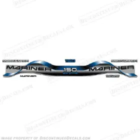Ma-150-2.0-b Discontinued Decals Fits Mariner 150hp 2.0 Outboard Motor Decal Kit - Blue
