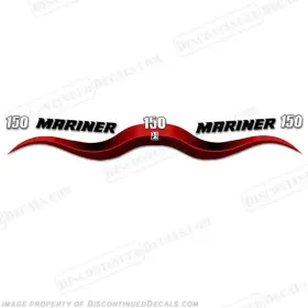 Ma-150-wr-r Discontinued Decals Fits Mariner 150hp Decal Kit Red - Wrap Around