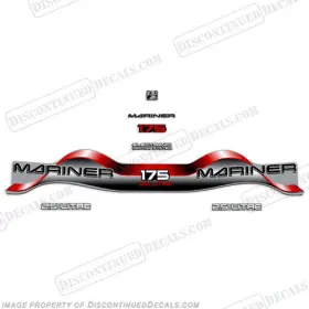 Ma-175-2.5-eis-r Discontinued Decals Fits Mariner 175hp 2.5 Litre Electronic Ignition System Outboard Decal Kit - Red