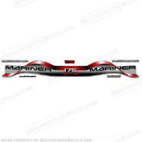 Ma-175-2.5-r Discontinued Decals Fits Mariner 175hp 2.5 Outboard Motor Decal Kit - Red